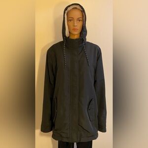 Women SHEIN Black & Cream Fleece Lined Heavyweight Hooded Parka Winter Jacket